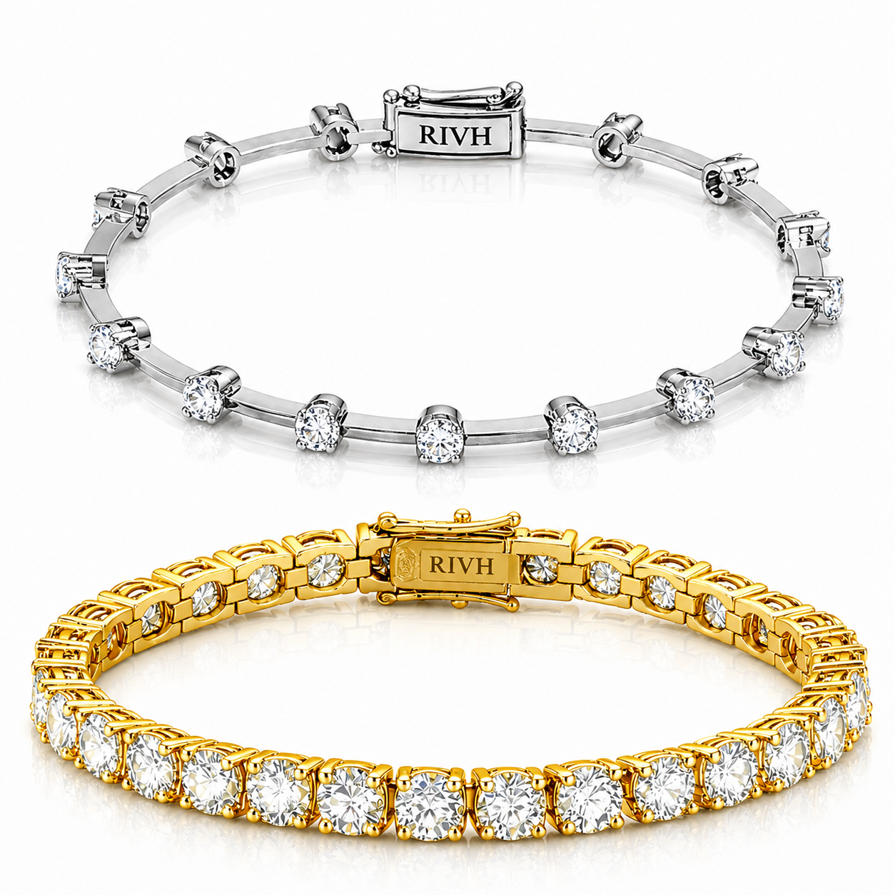 Conjunto Fio Faca Moissanite Ouro 18k