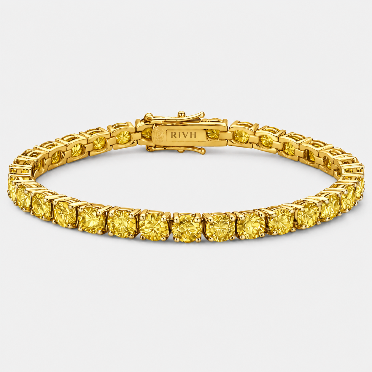 Riviera Moissanite Fancy Ouro Amarelo