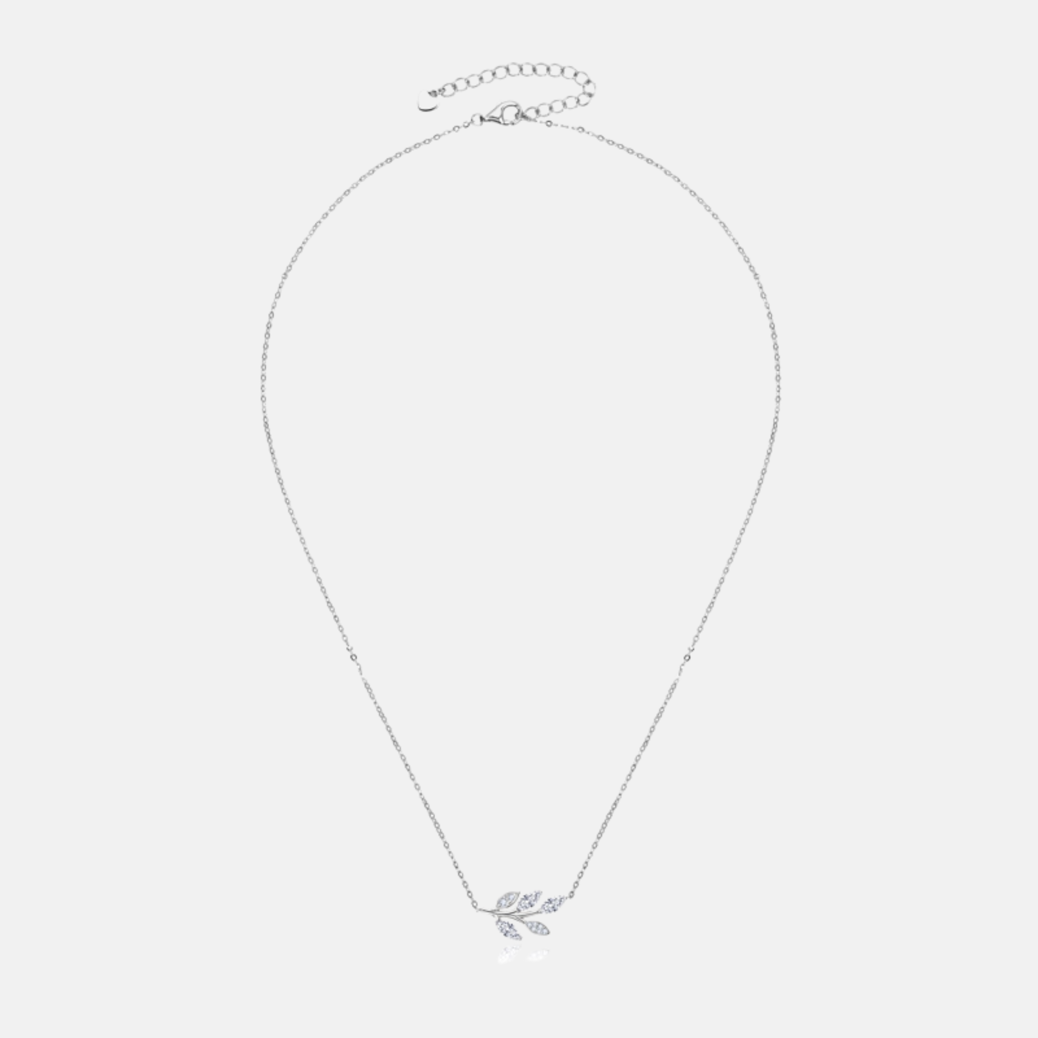 Colar Leaf Moissanite