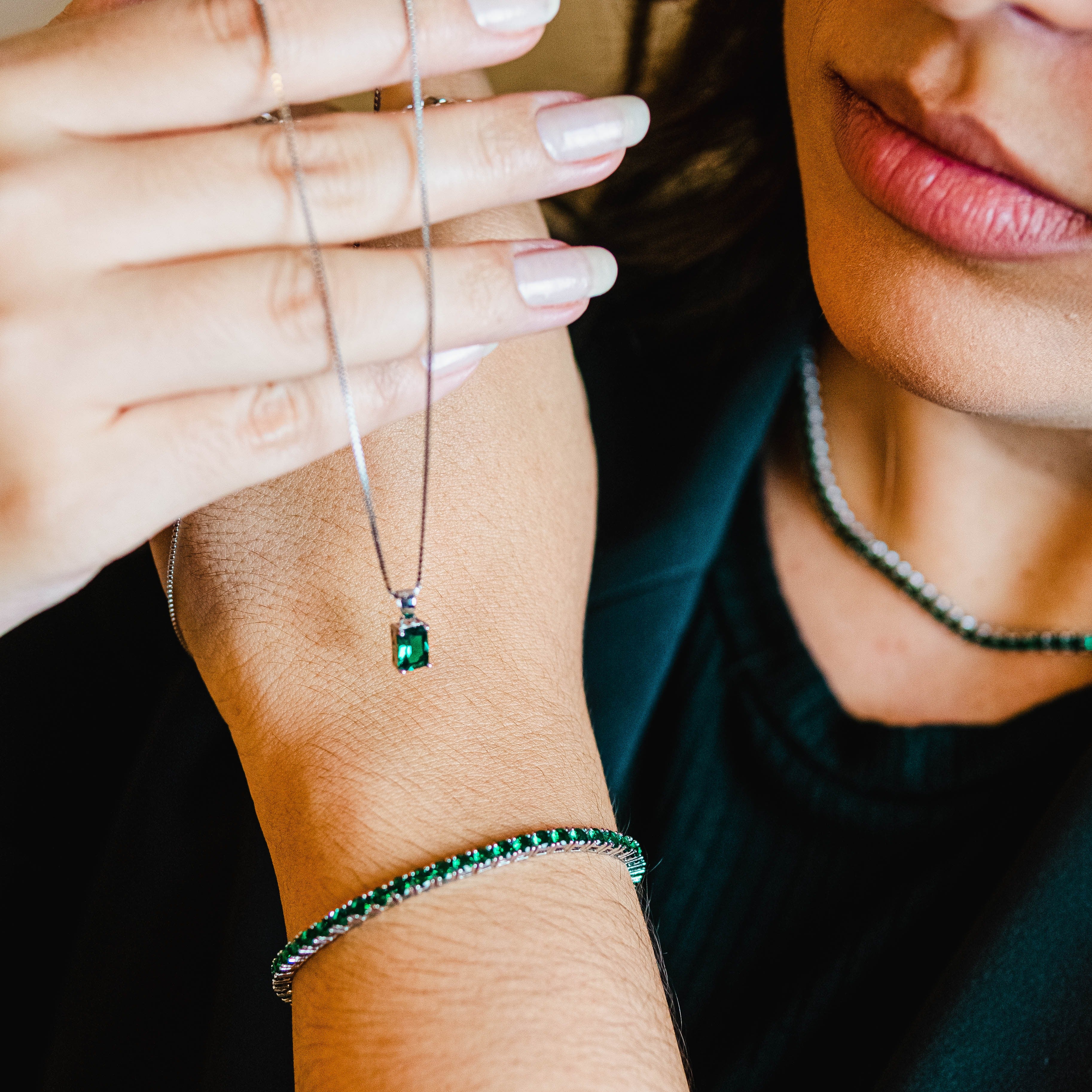 Colar Veneziana Verde