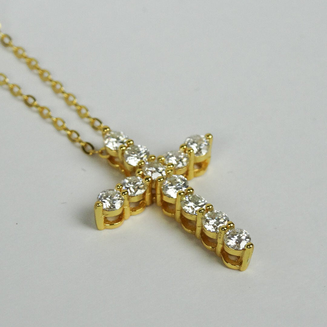 Colar Cruz Moissanite