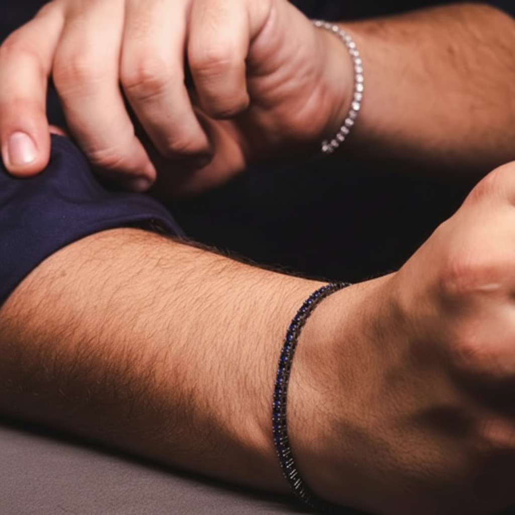 Riviera Moissanite Safira - Ródio Negro