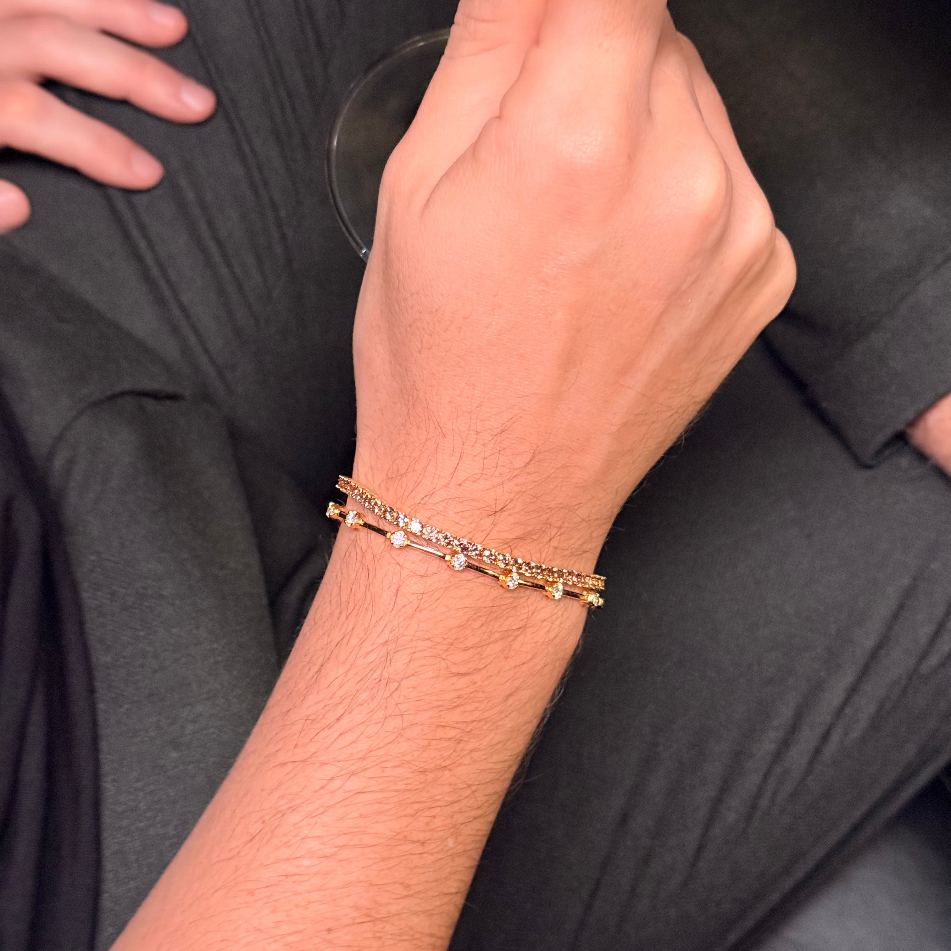 Riviera Zircônia Brown Ouro 18k