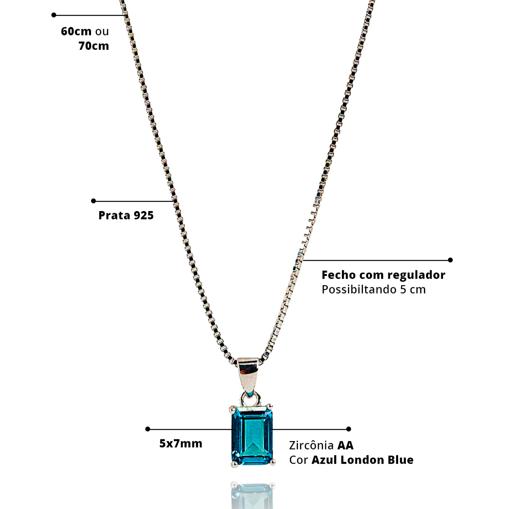 Colar Veneziana London Blue