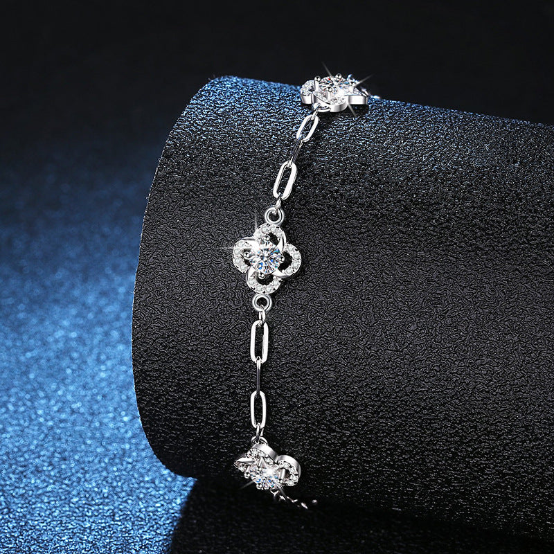 Pulseira Flower Chain Moissanite