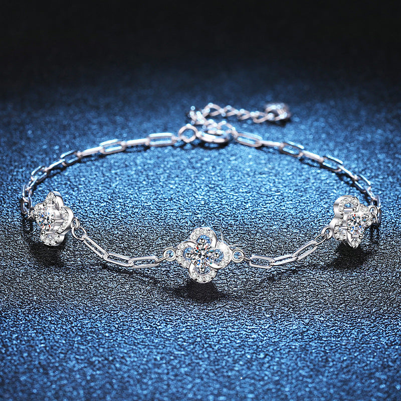 Pulseira Flower Chain Moissanite