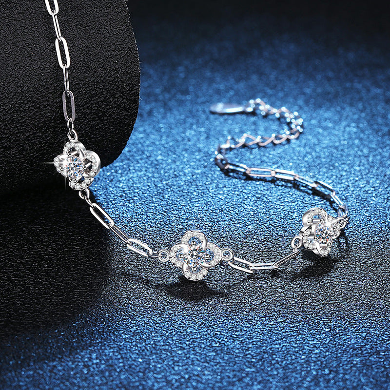 Pulseira Flower Chain Moissanite