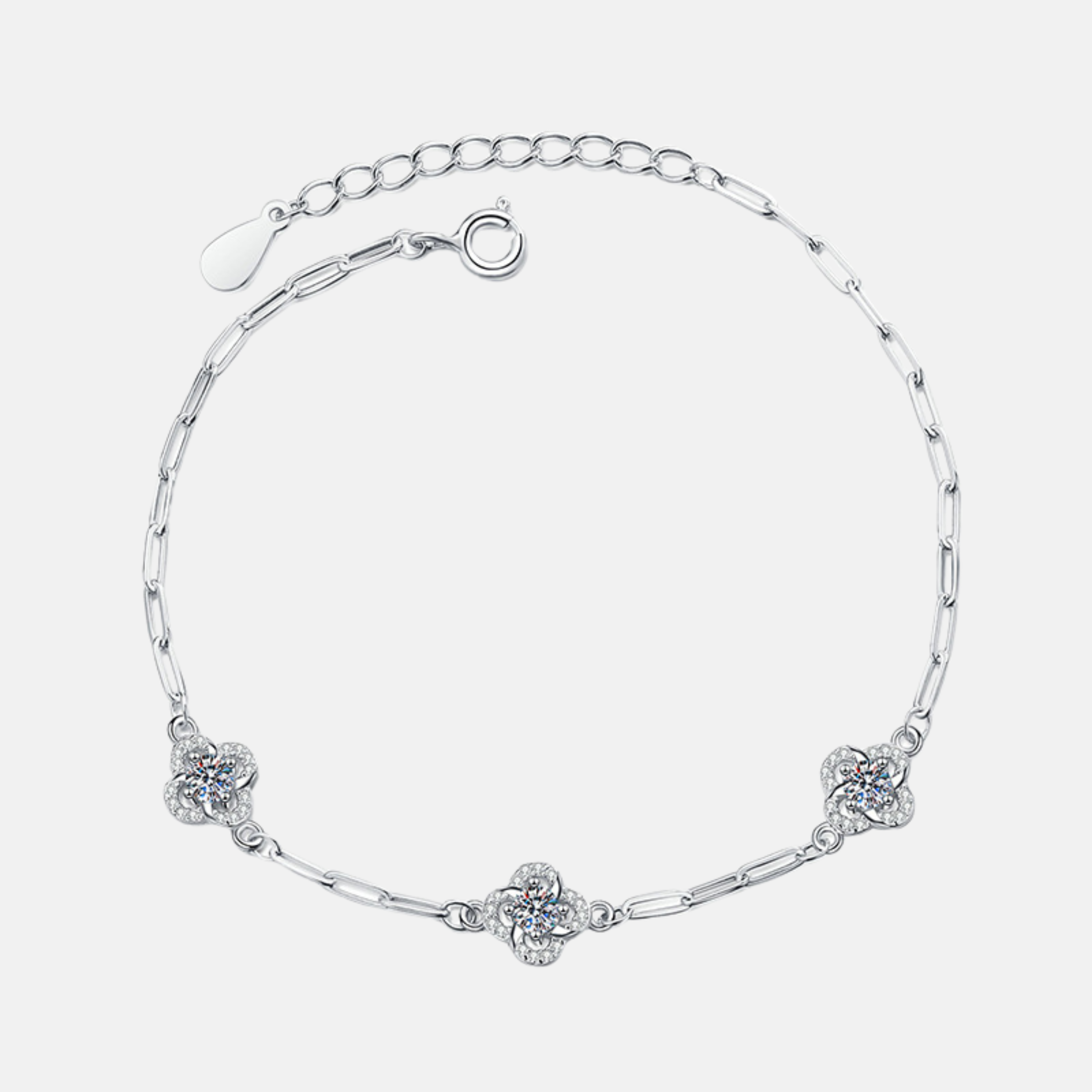 Pulseira Flower Chain Moissanite
