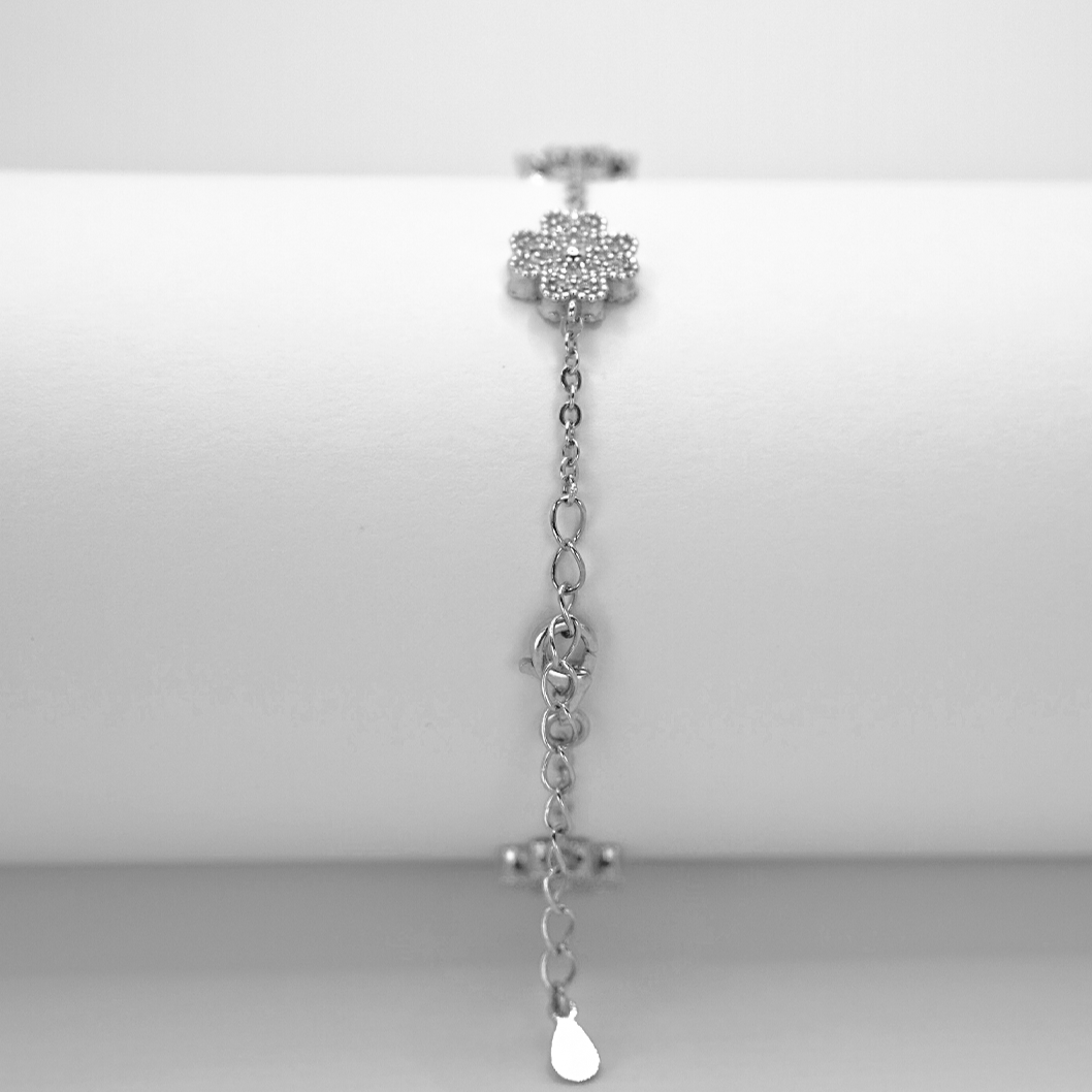 Pulseira Trevo Moissanite
