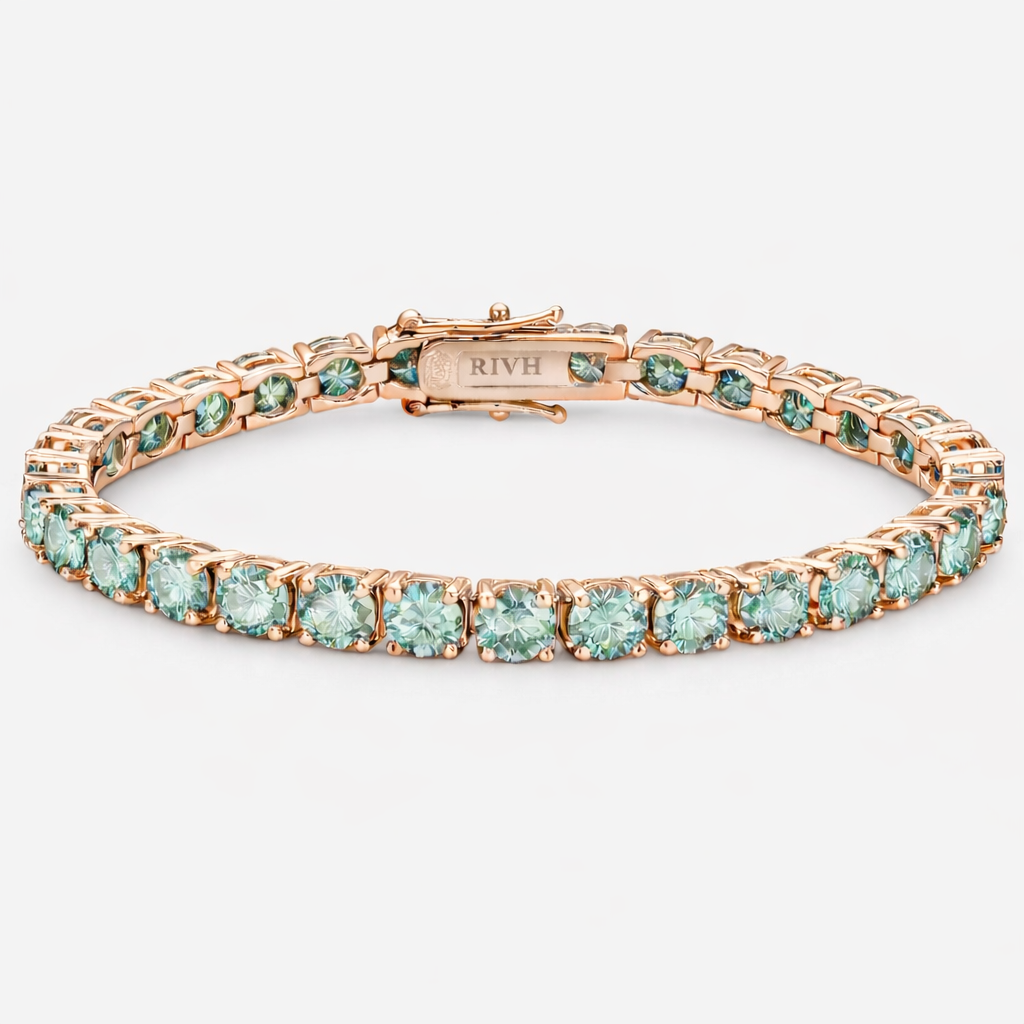 Riviera Moissanite Topázio - Ouro Rosé