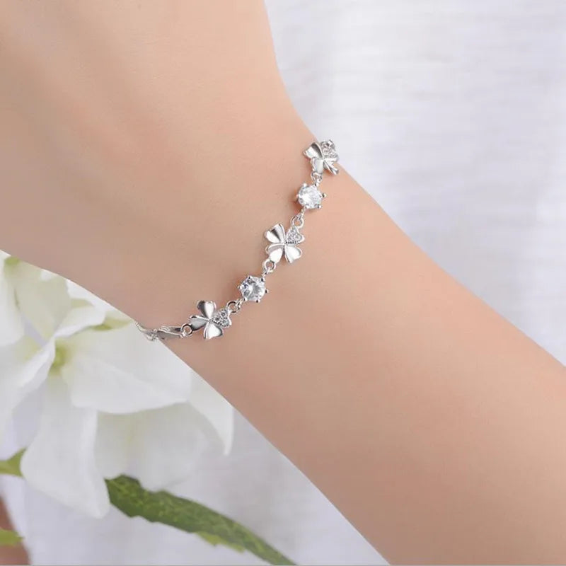 Pulseira Trevo Moissanite