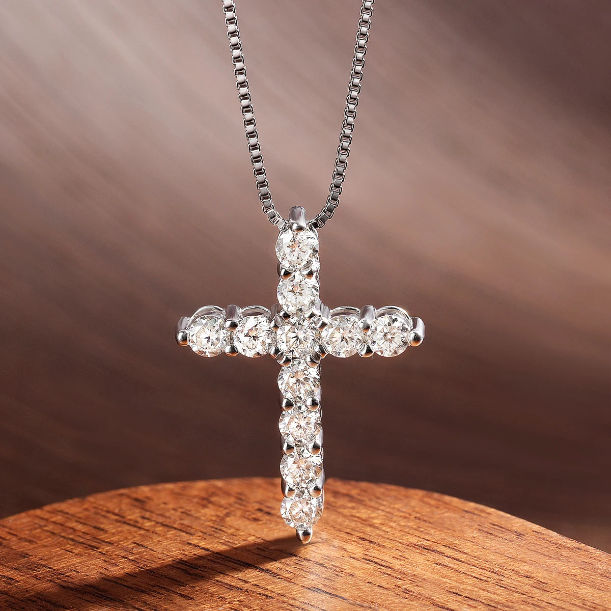 Colar Cruz Moissanite