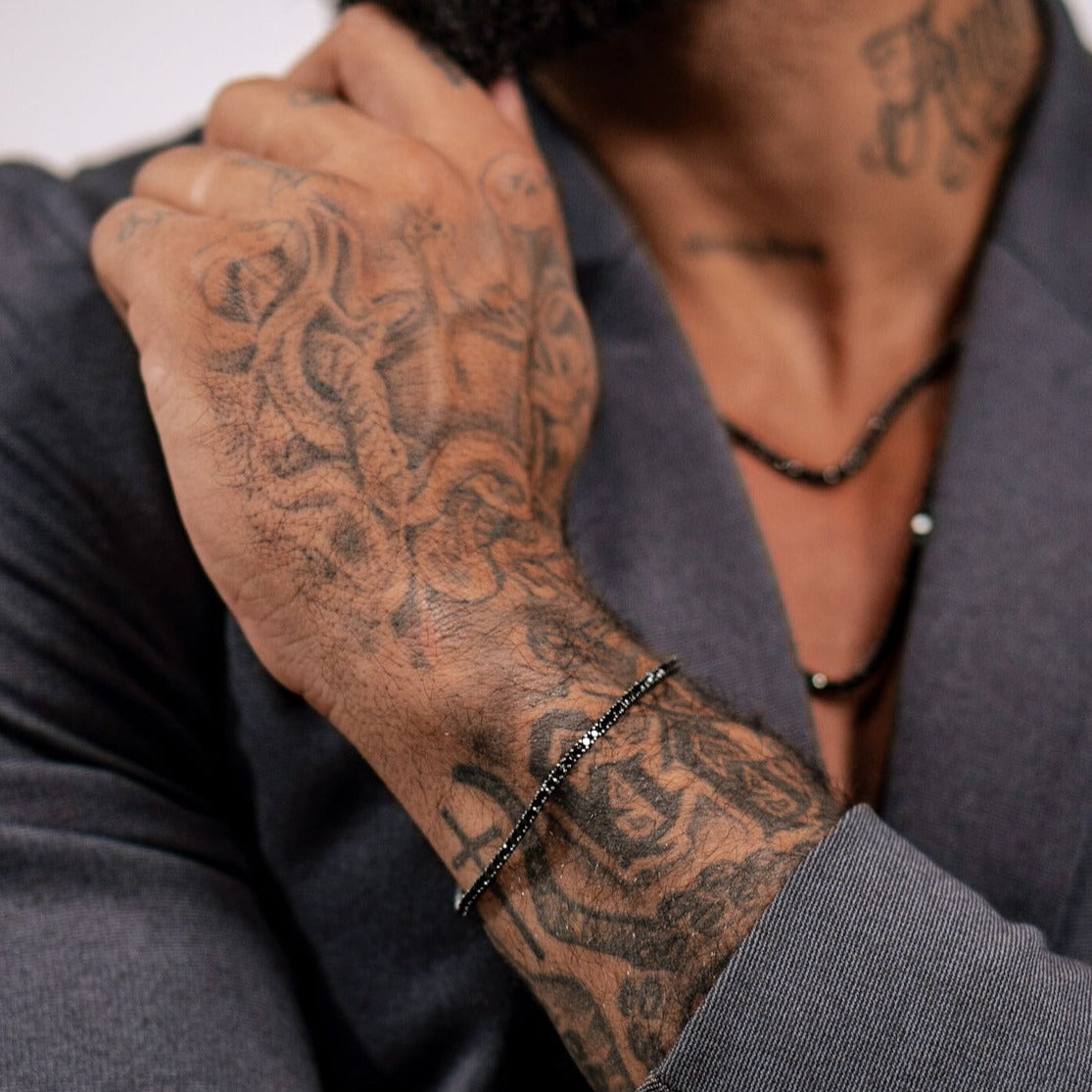 Riviera Zircônia Ônix - Ródio Negro