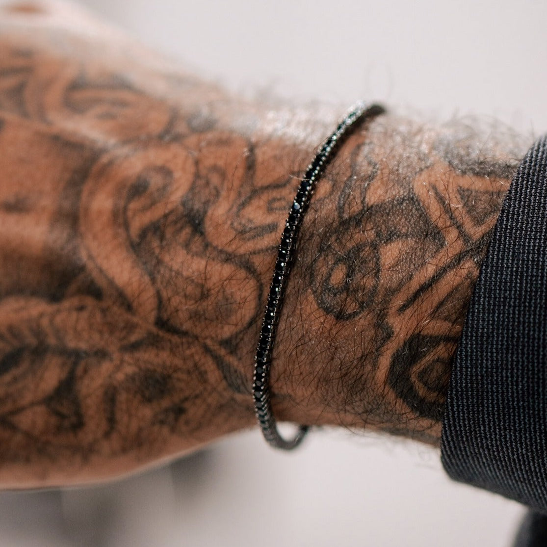 Riviera Zircônia Ônix - Ródio Negro