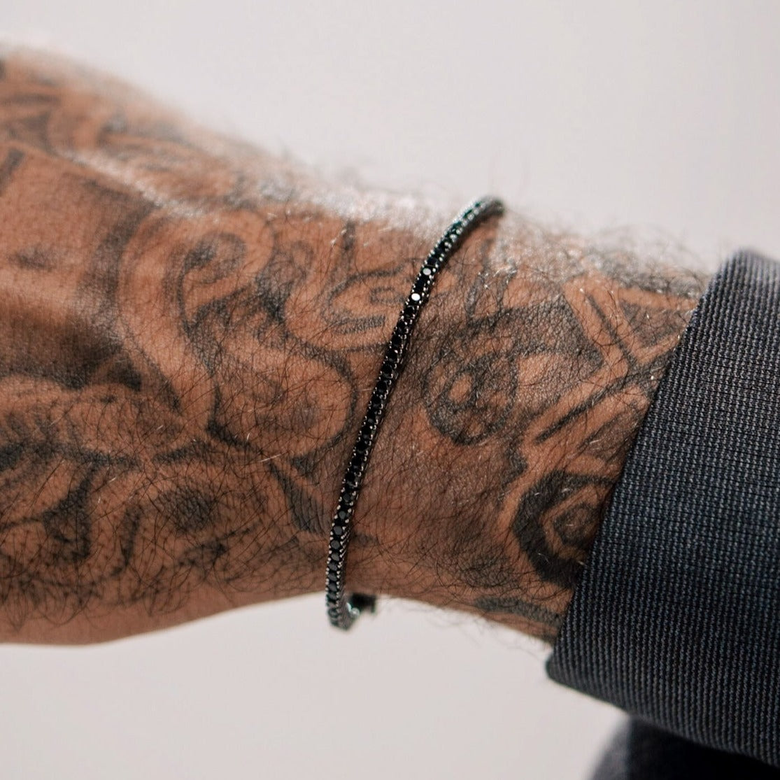 Riviera Zircônia Ônix - Ródio Negro