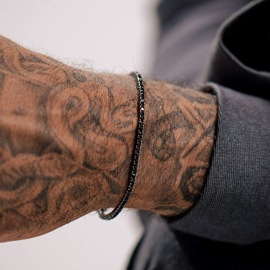 Riviera Zircônia Ônix - Ródio Negro