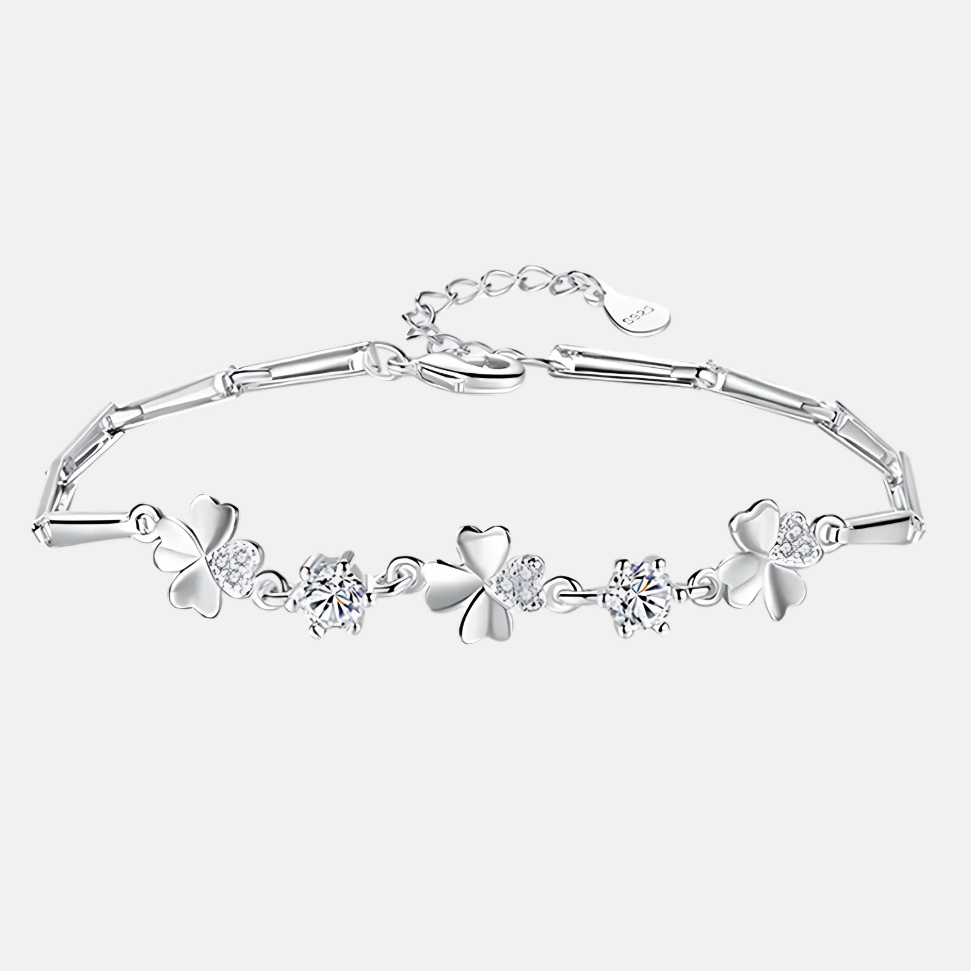 Pulseira Trevo Moissanite