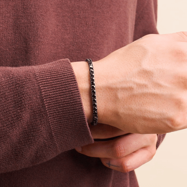 Riviera Zircônia Ônix - Ródio Negro