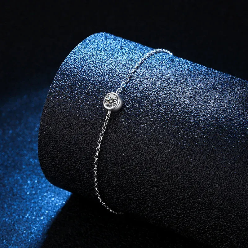 Pulseira Bezel Moissanite