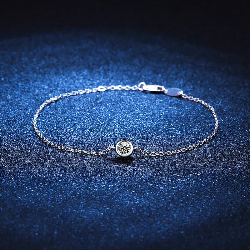 Pulseira Bezel Moissanite