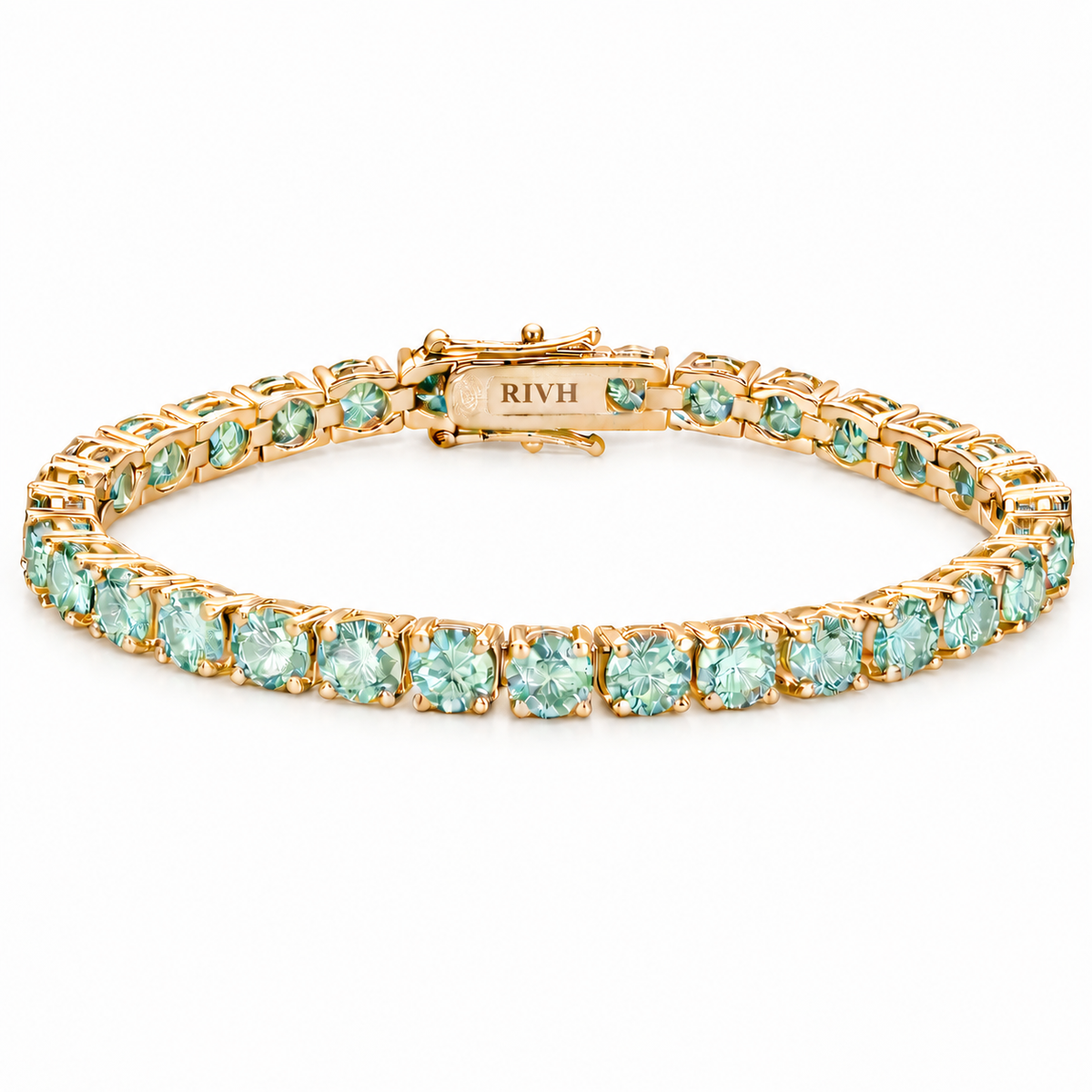 Riviera Moissanite Topázio - Ouro Amarelo