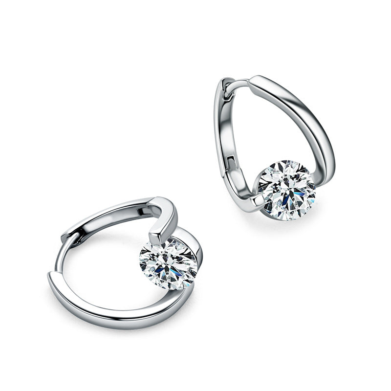 Brinco Argola Gota Moissanite