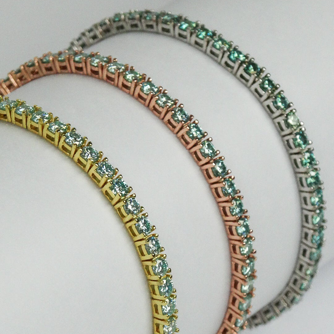 Riviera Moissanite Topázio - Ouro Rosé