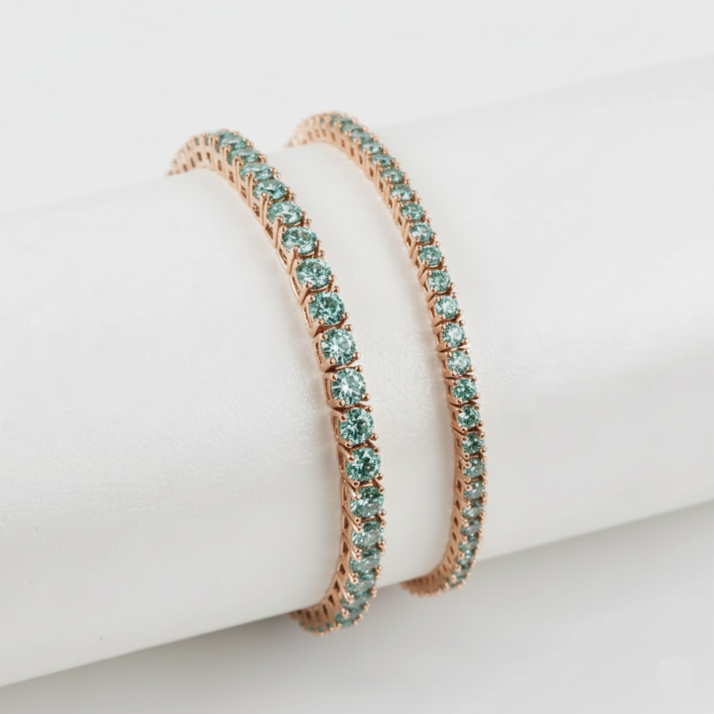 Riviera Moissanite Topázio - Ouro Rosé