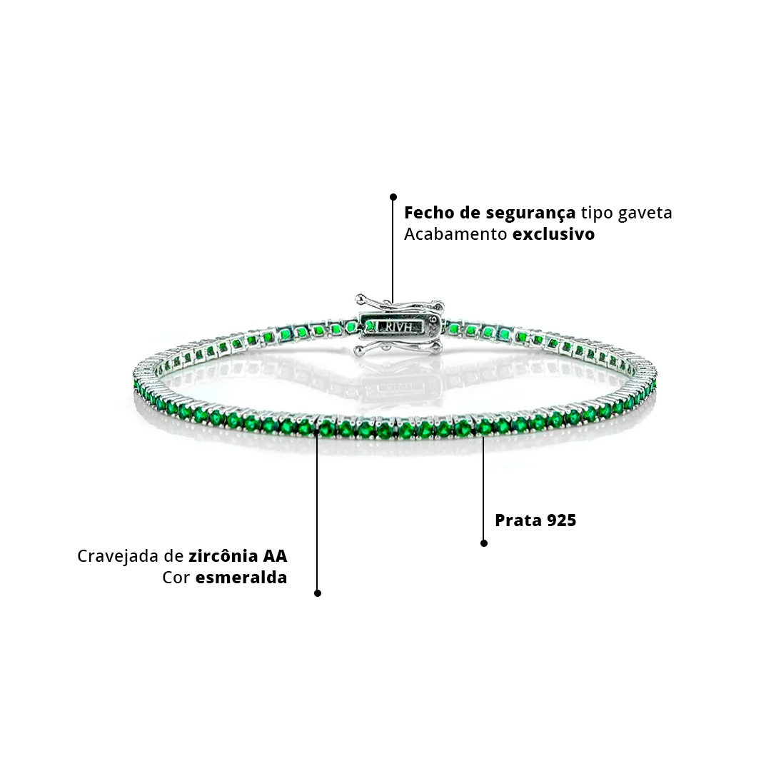 Riviera Zircônia Verde Esmeralda