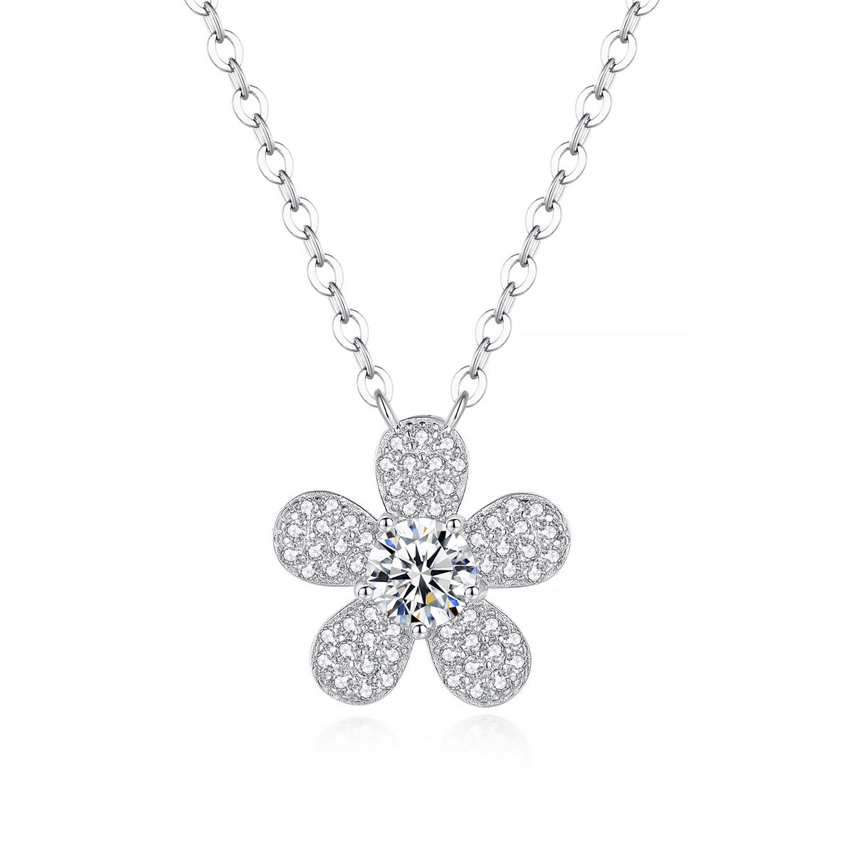 Colar Flower Moissanite