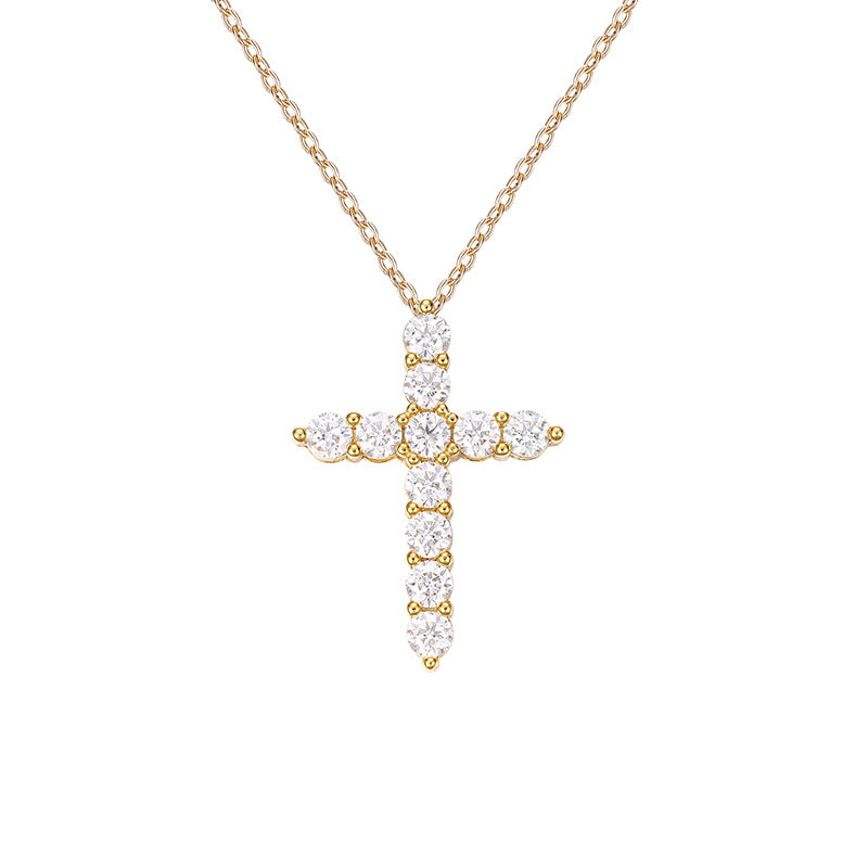 Colar Cruz Moissanite