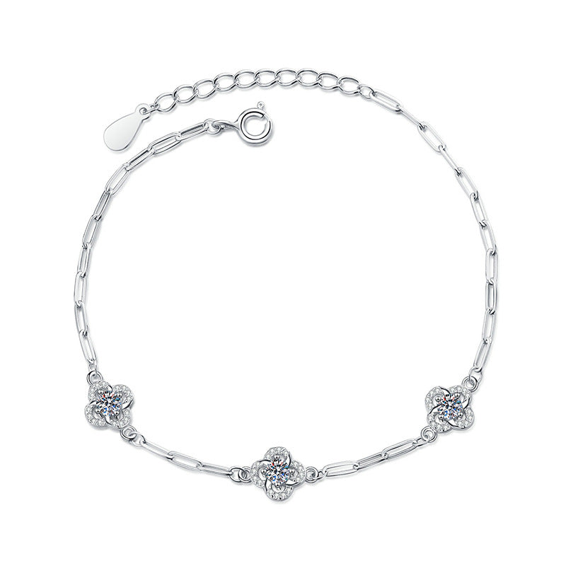 Pulseira Flower Chain Moissanite