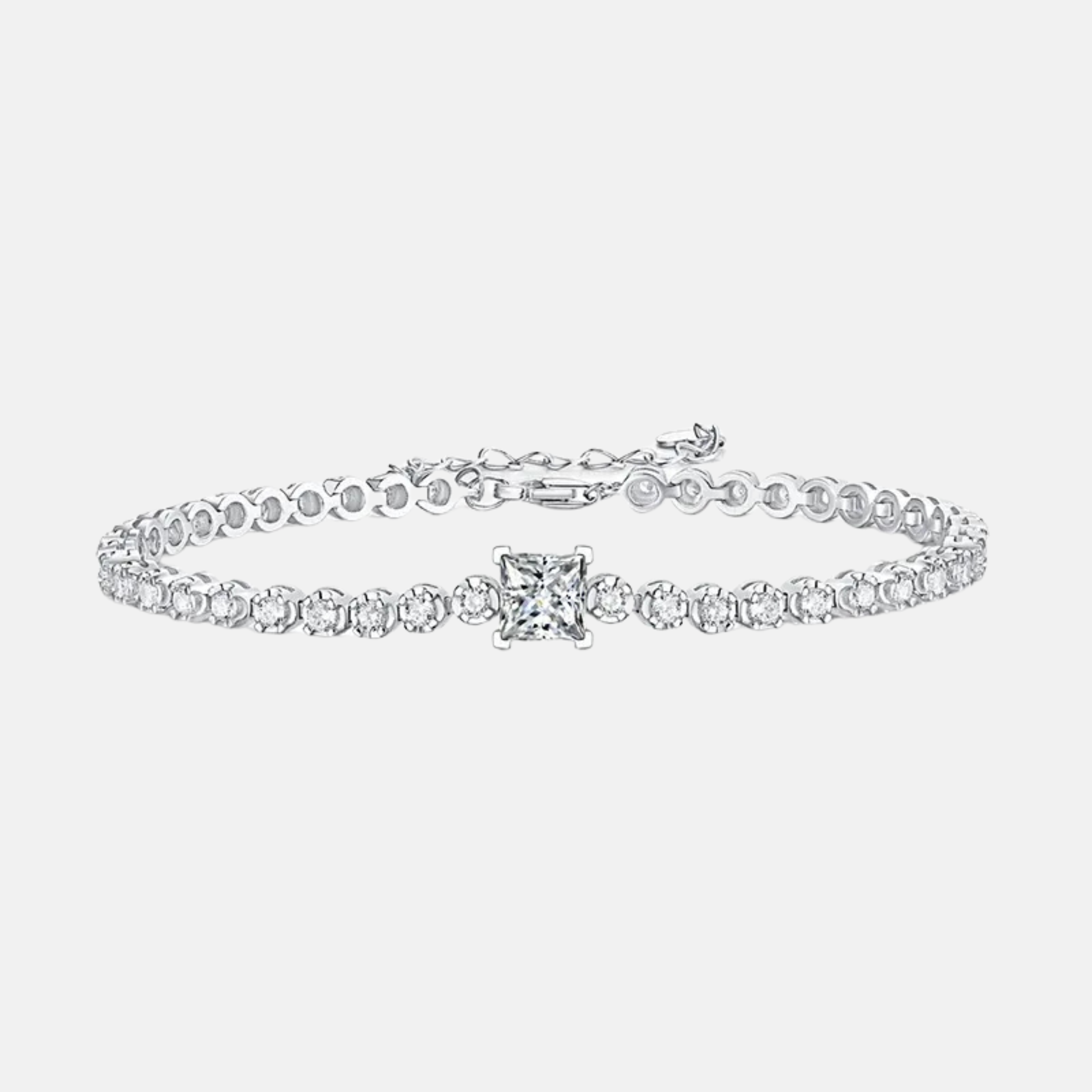 Pulseira Classic Princess Moissanite e Zircônias