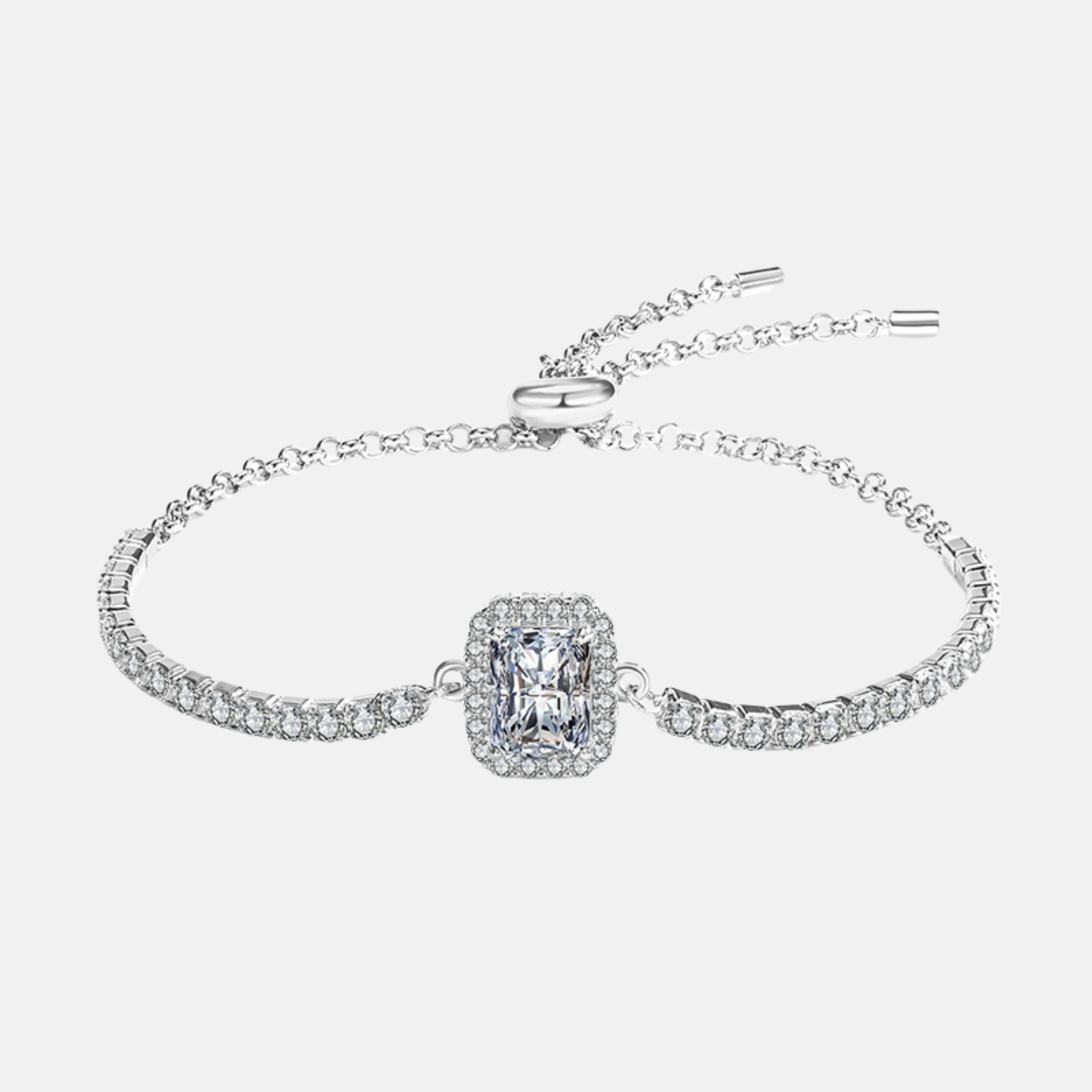 Pulseira Cushion Moissanite