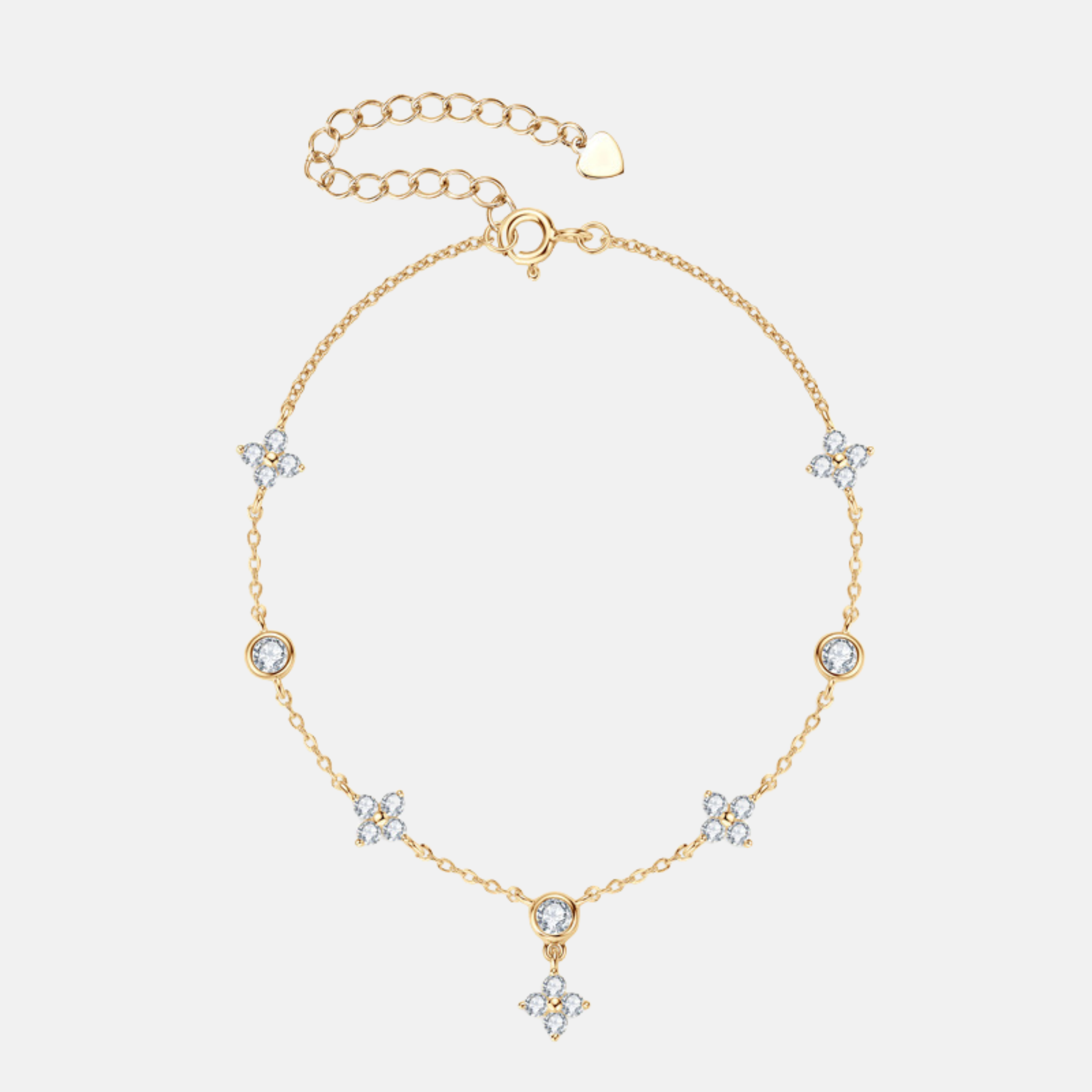 Pulseira Elos Bezel Moissanite