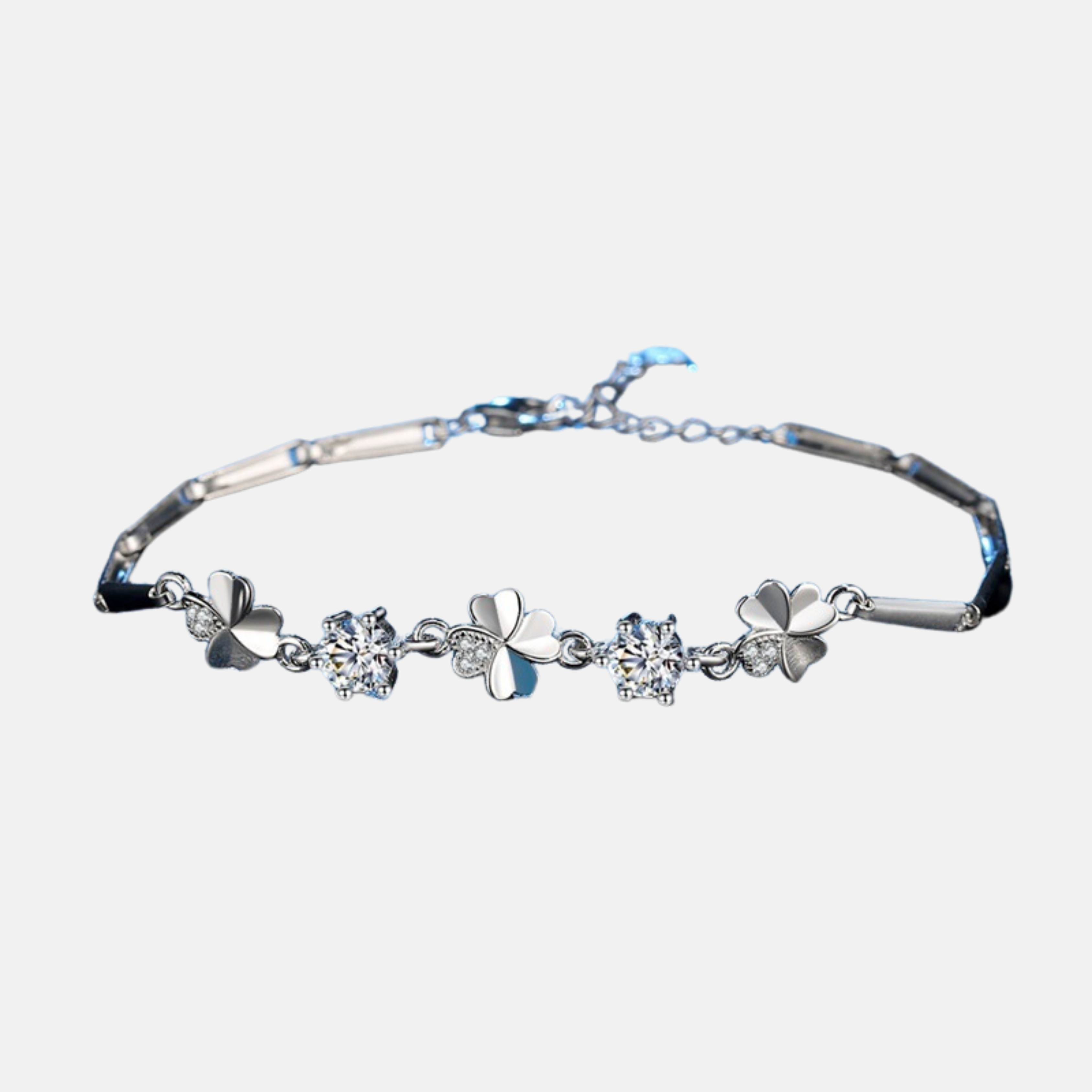 Pulseira Trevo Moissanite