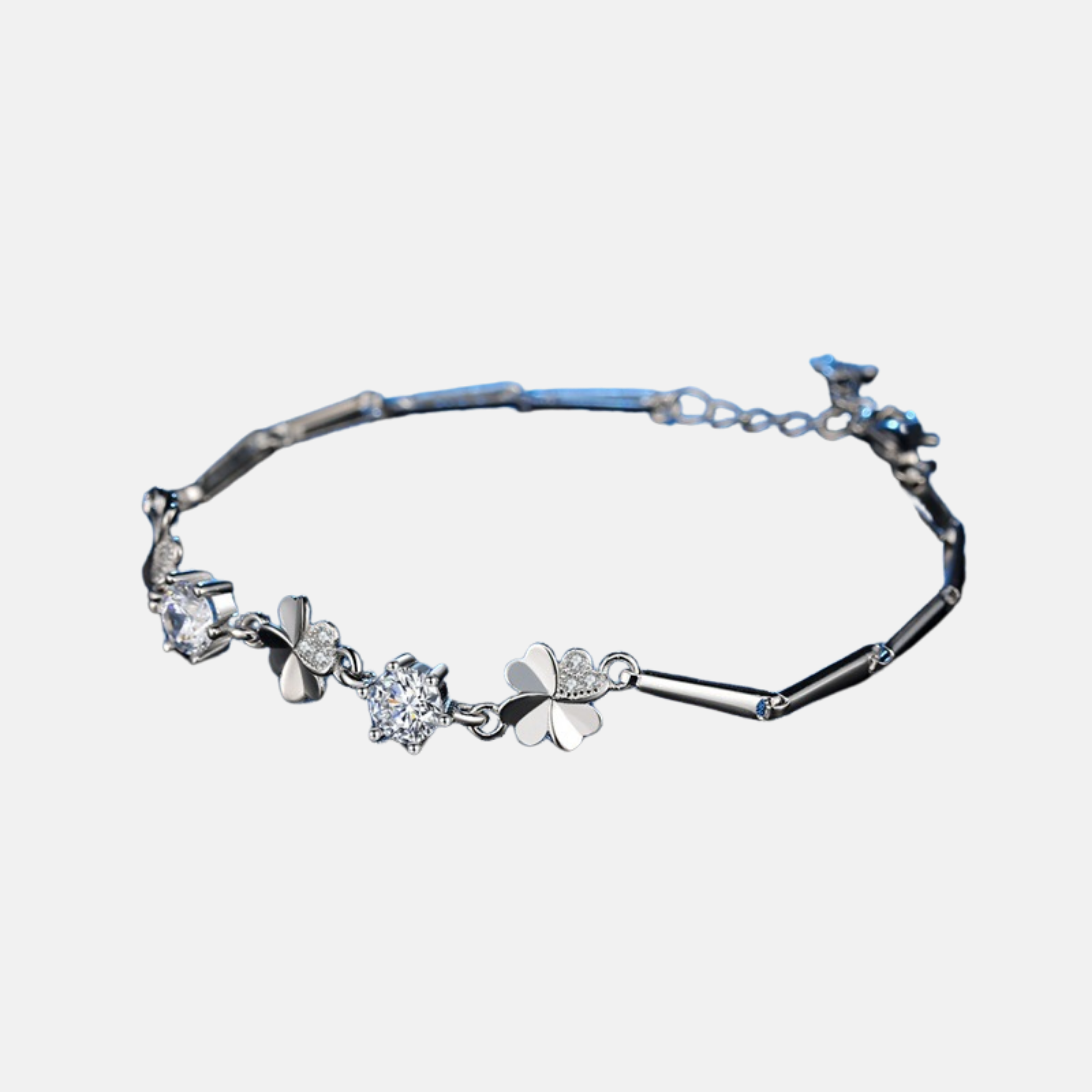 Pulseira Trevo Moissanite
