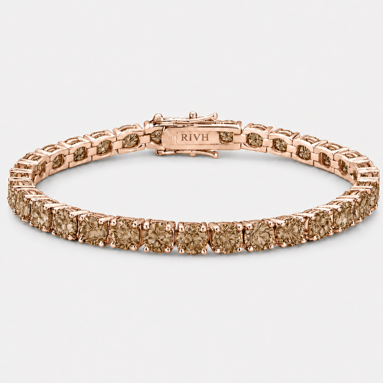 Riviera Zircônia Brown - Ouro Rosé