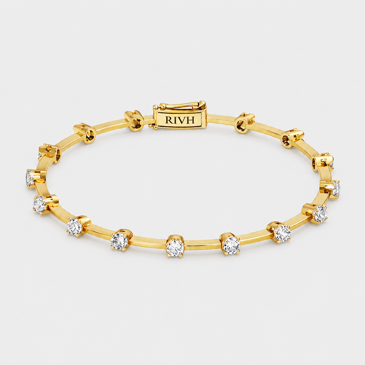 Riviera Fio Faca Moissanite Ouro 18k