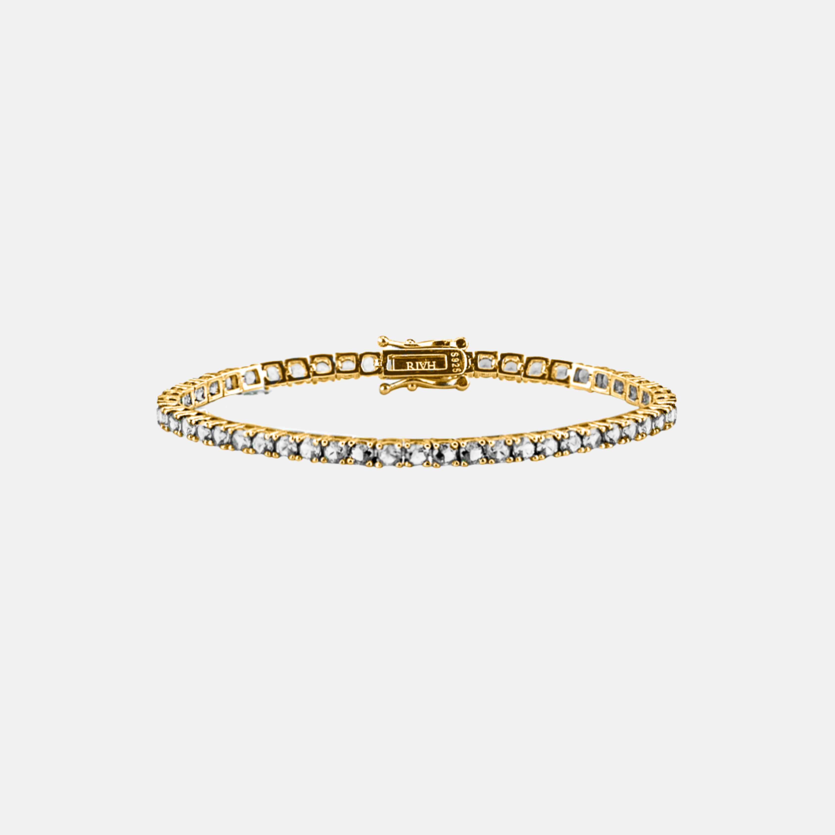 Riviera Zircônia Cristal - Ouro Amarelo