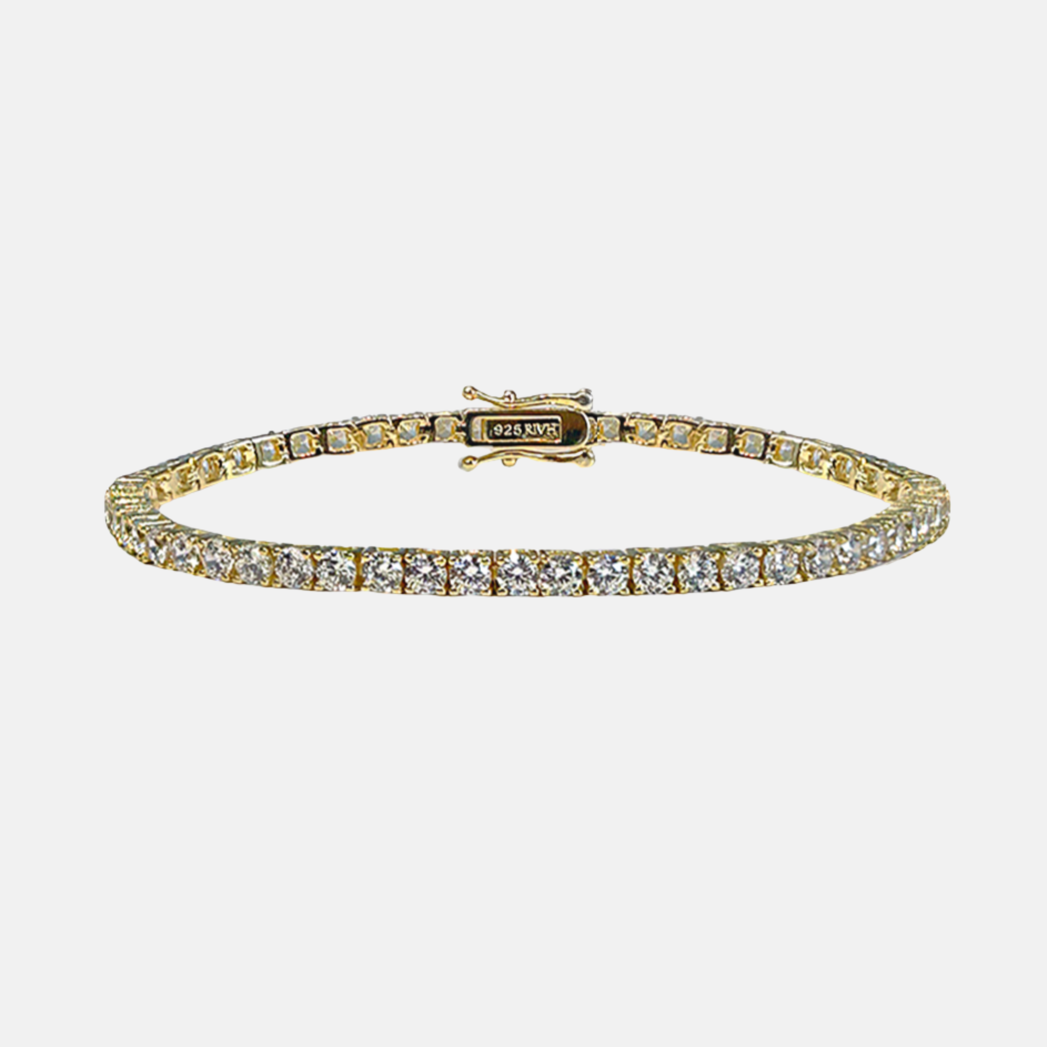 Riviera Zircônia Cristal - Ouro Amarelo