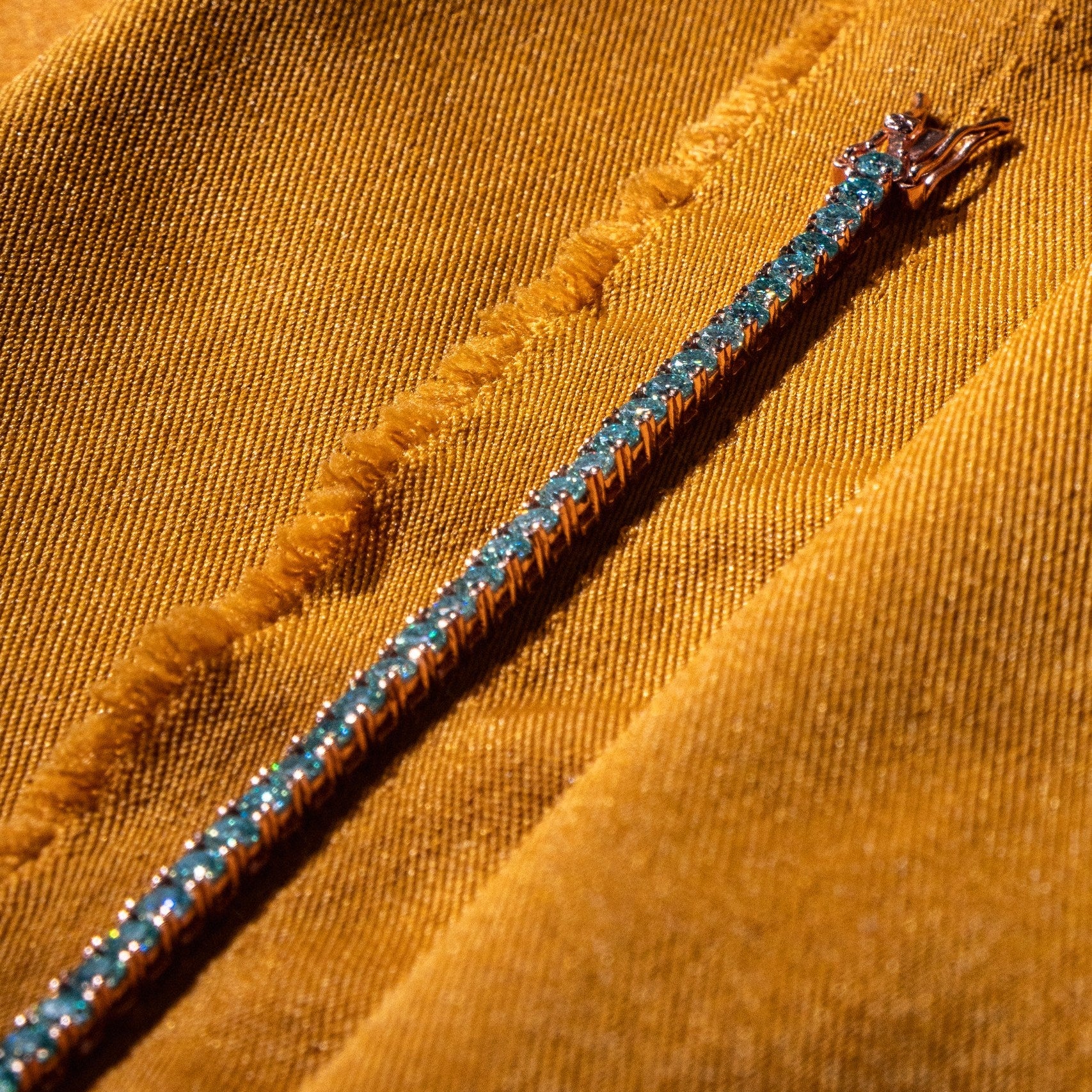 Riviera Moissanite Topázio - Ouro Rosé