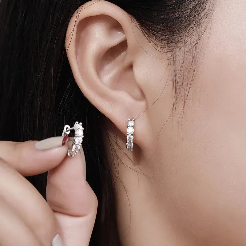 Argola Rivh Moissanite