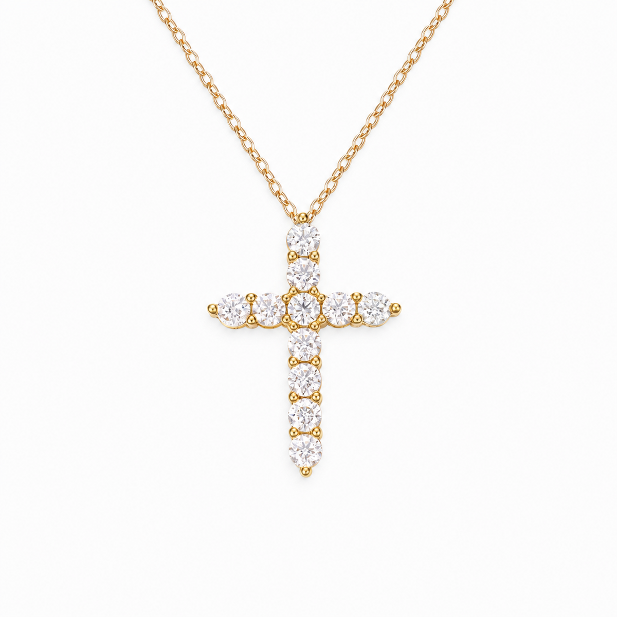 Colar Cruz Moissanite