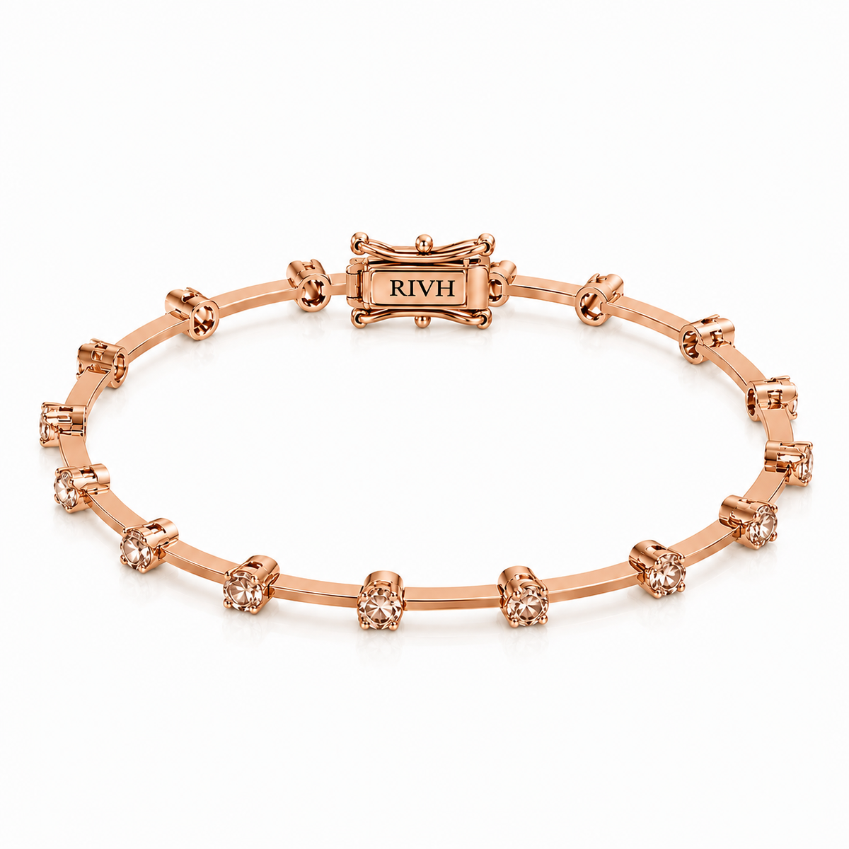 Riviera Fio Faca Brown Ouro Rosé — fundo claro