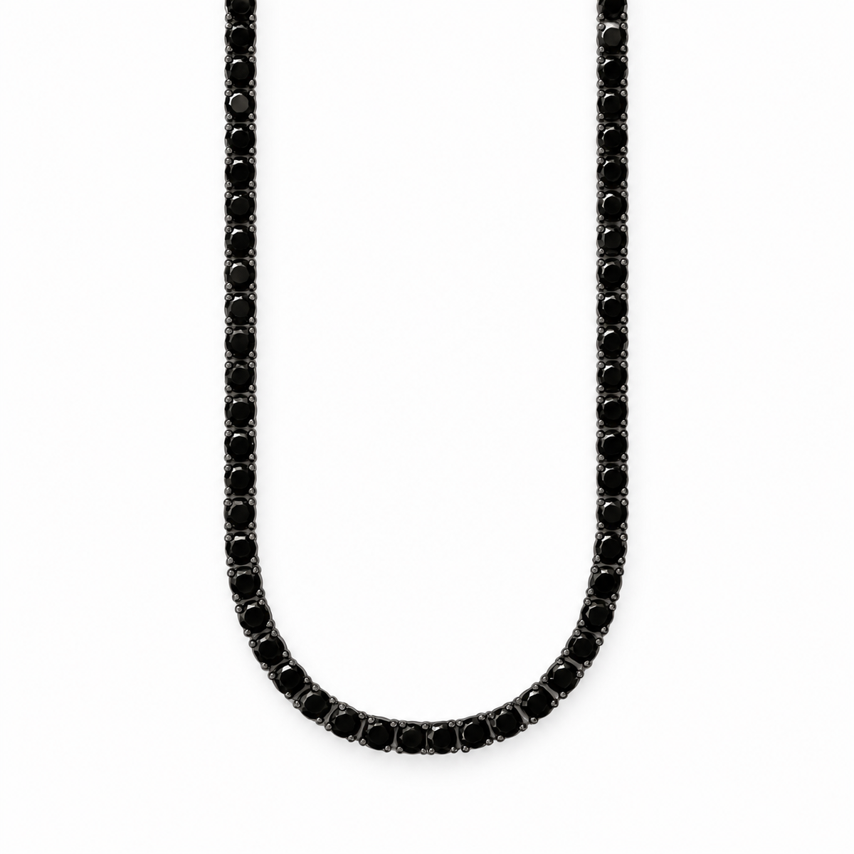Colar Riviera Moissanite Black - Ródio Negro