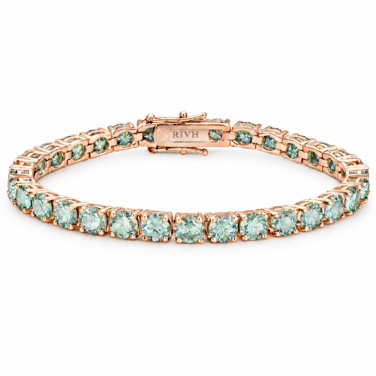 Riviera Moissanite Topázio - Ouro Rosé