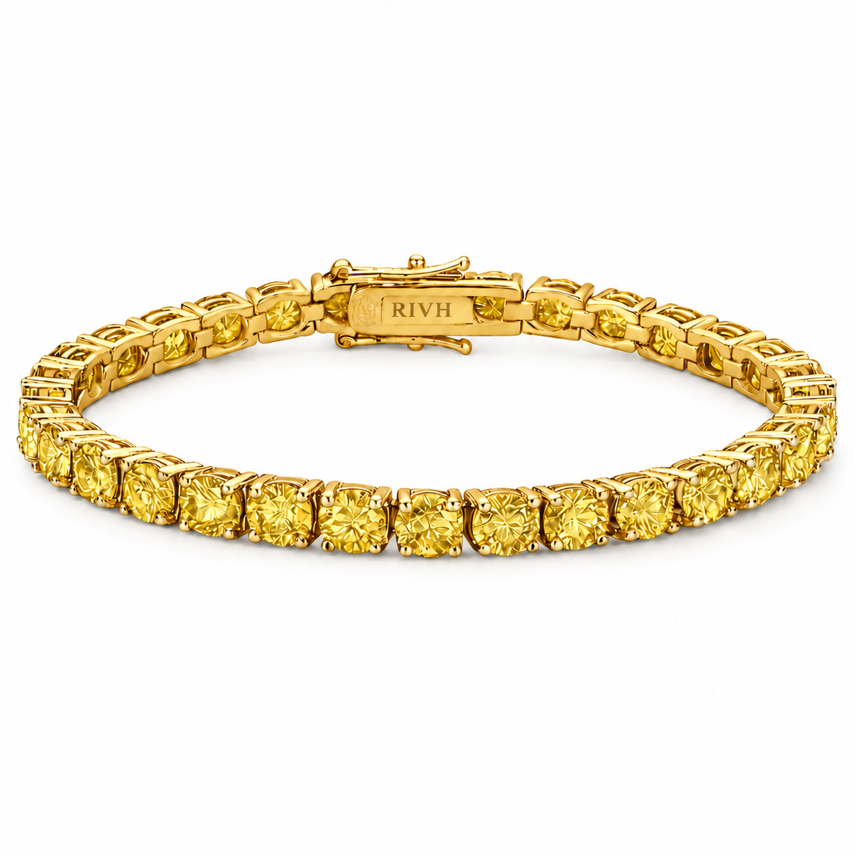 Riviera Moissanite Fancy Ouro Amarelo