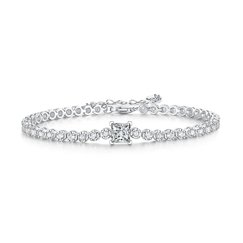 Pulseira Classic Princess Moissanite e Zircônias