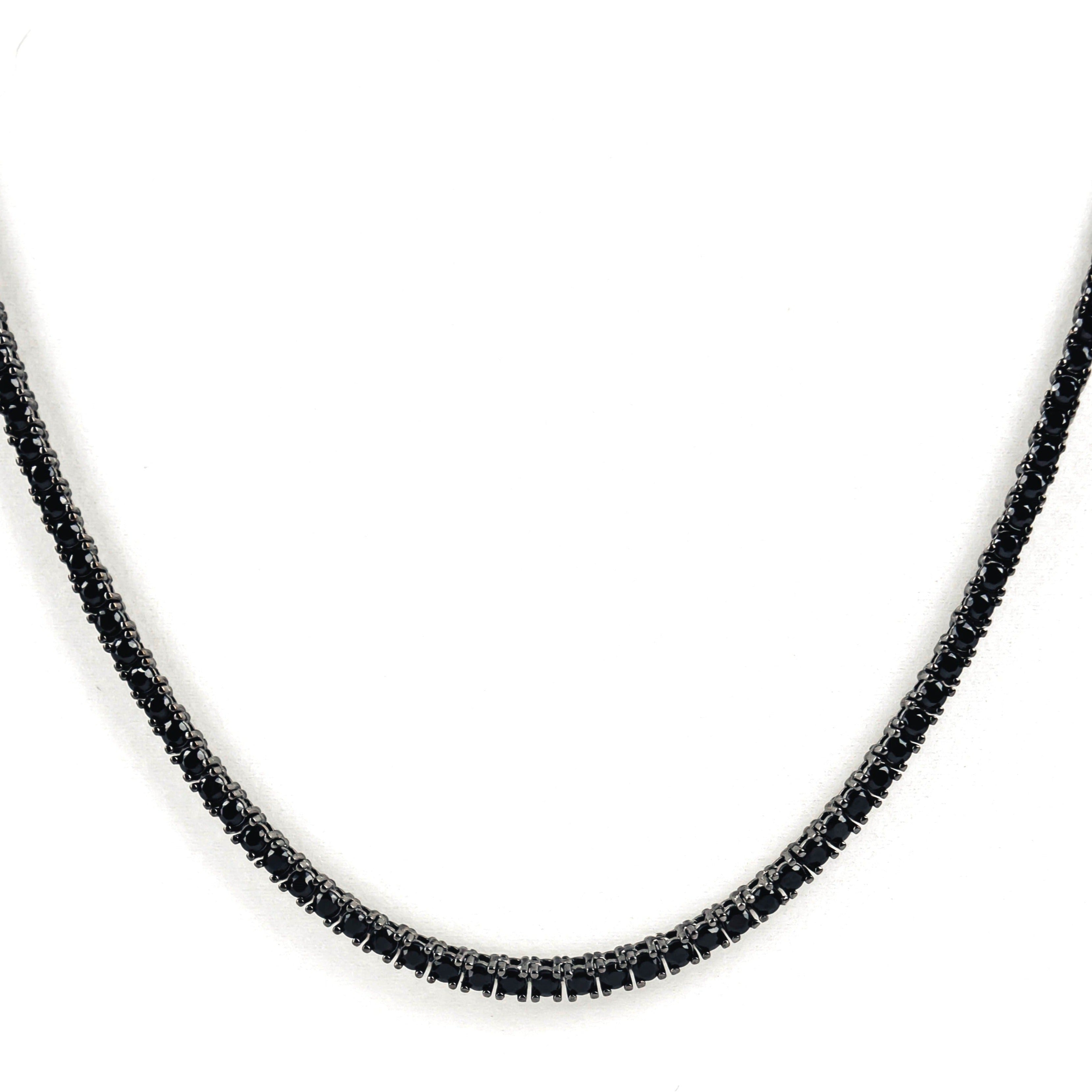 Colar Riviera Zircônia Ônix - Ródio Negro